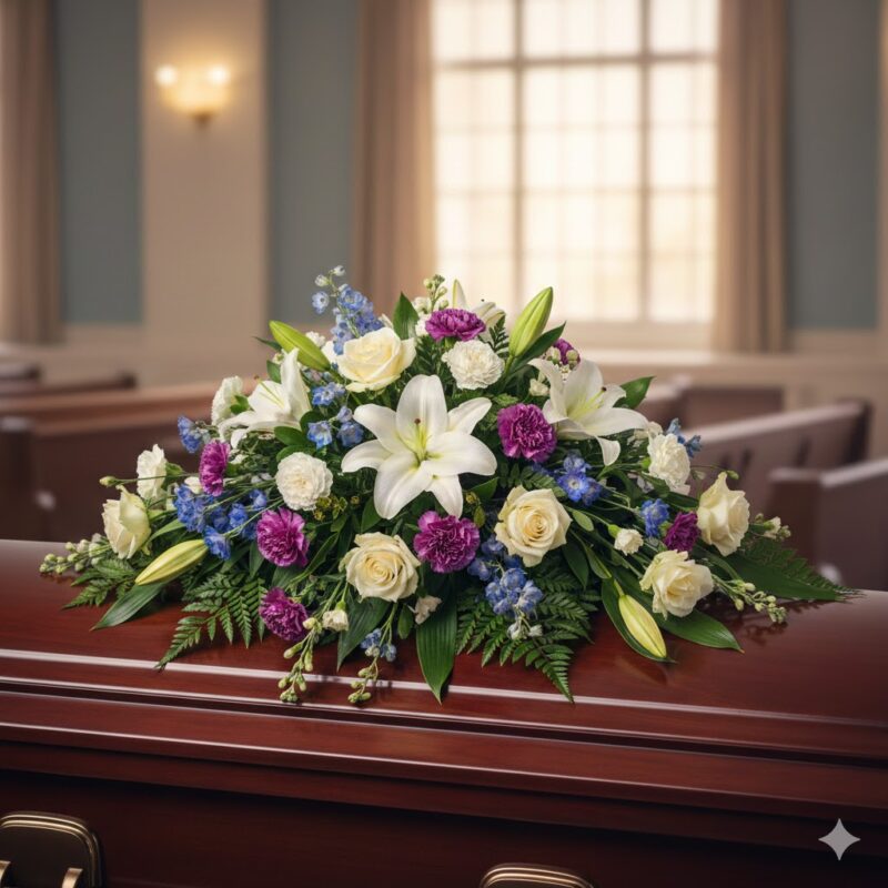 The Casket Flower Spray: A Final, Loving Adornment