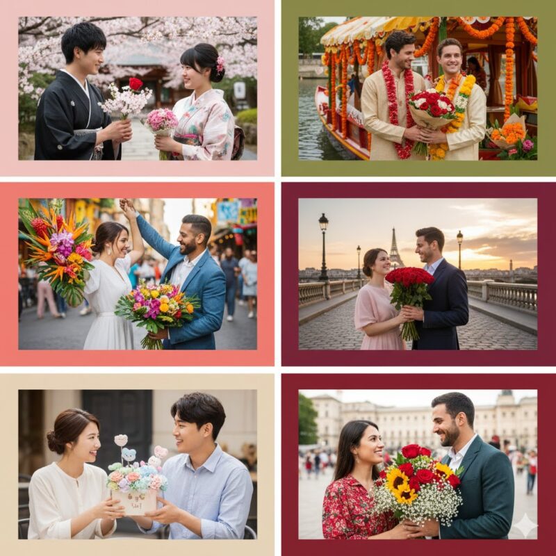 🌎 7. Cultural Valentine's Flower Traditions