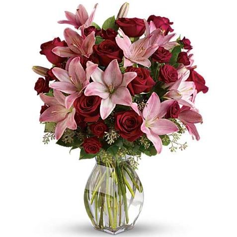 Lavish Love Flower Bouquet with red roses and premium blooms, Nashville TN florist