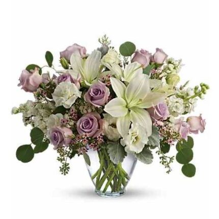 Lovely Luxe luxury flower bouquet with roses and lilies - Nashville TN flower delivery