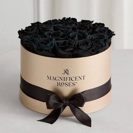 Magnificent black roses bouquet with dark foliage by Reema Florist Nashville TN