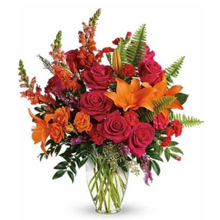 Punch of Color Flower Bouquet - bright mixed flowers by Reema Florist Nashville TN